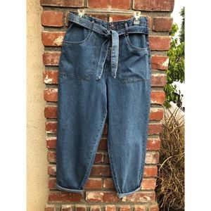 Tie-Waist Mom Jeans
